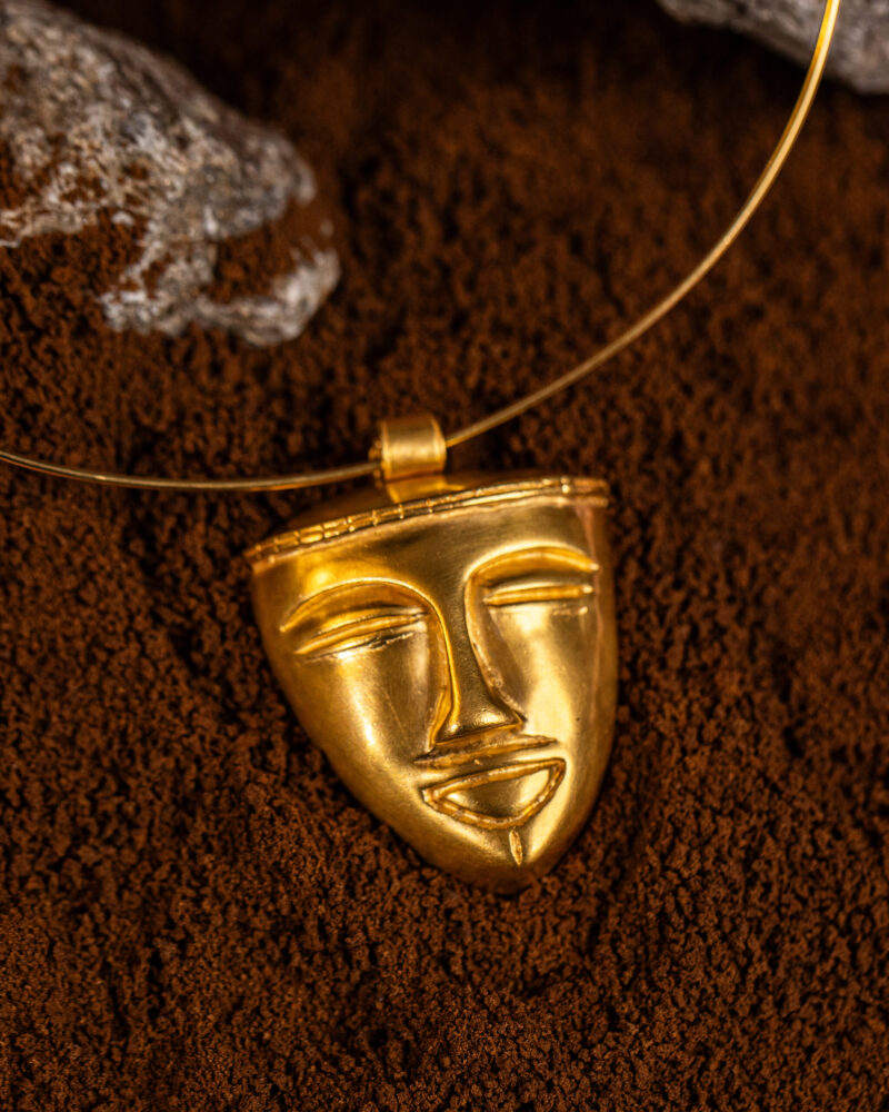 ciondolo Maschera Quimbaya della collezione I Precolombiani di Marte Gioielli