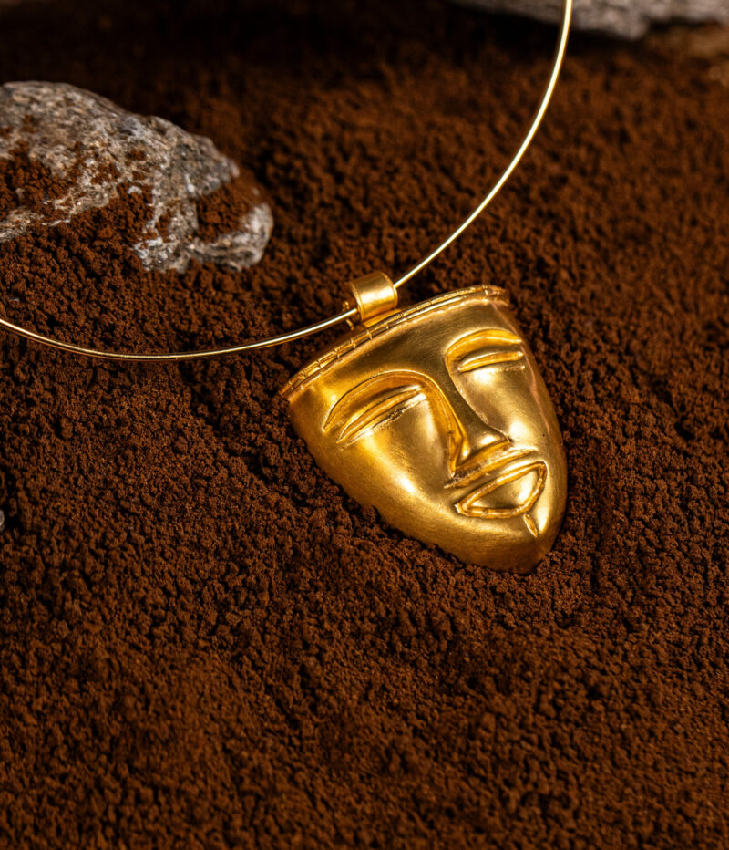 ciondolo Maschera Quimbaya della collezione I Precolombiani di Marte Gioielli