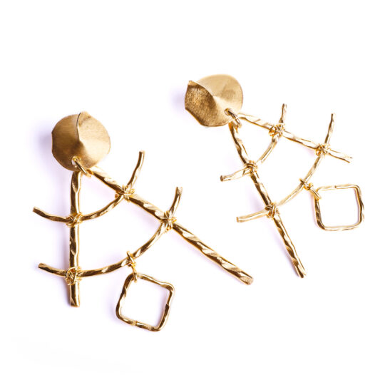 Orecchini Jasper Gold della collezione Design di Marte Gioielli