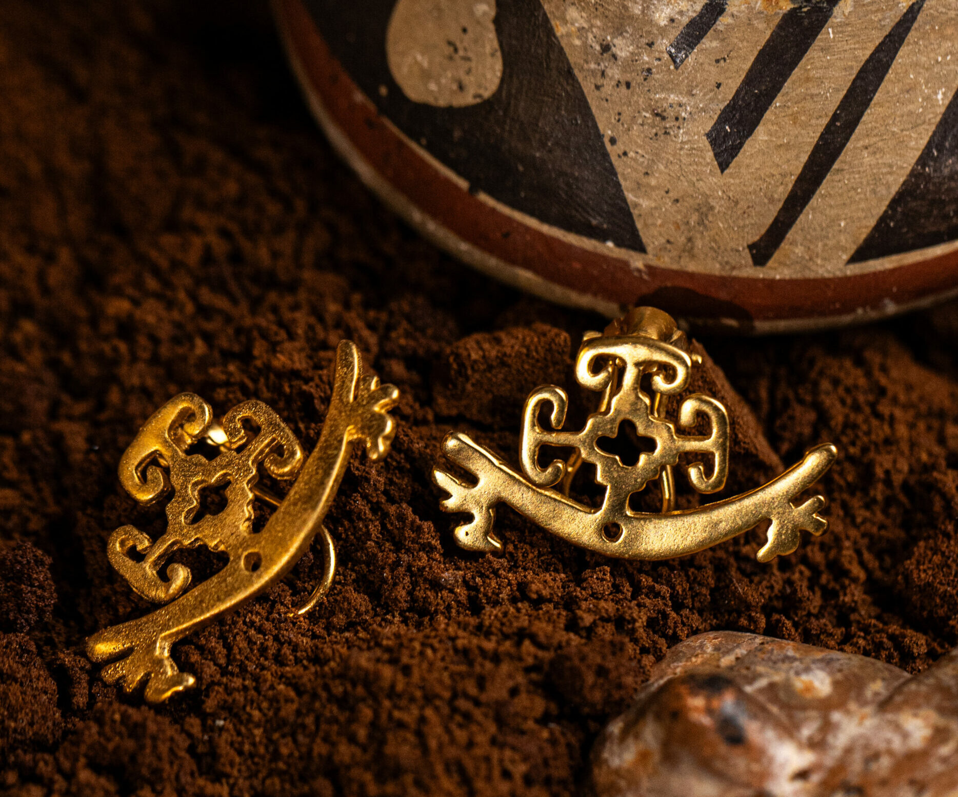 orecchini Aves della collezione I Precolombiani di Marte Gioielli