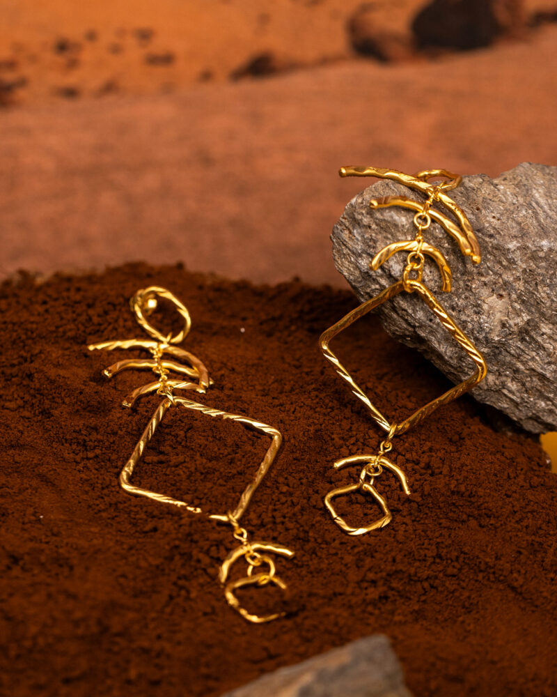orecchini Rombo di Lisca della collezione Marte Design di Marte Gioielli