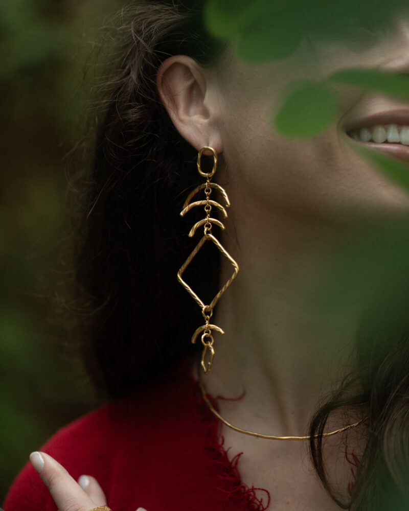 orecchini Rombo di Lisca della collezione Design di Marte Gioielli