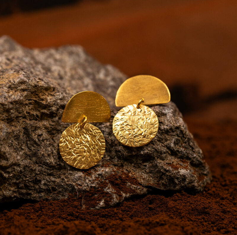 orecchini Gold pass della collezione Marte Design di Marte Gioielli