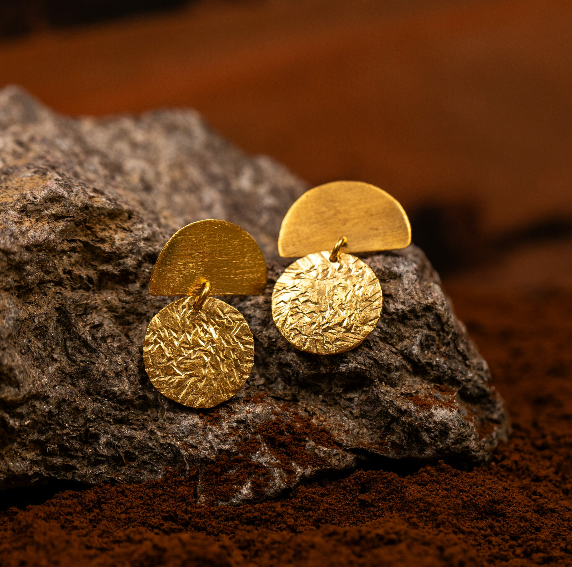 orecchini Gold pass della collezione Marte Design di Marte Gioielli