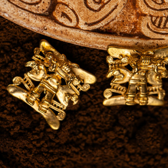 Orecchini Cerimonial della collezione I Precolombiani di Marte Gioielli