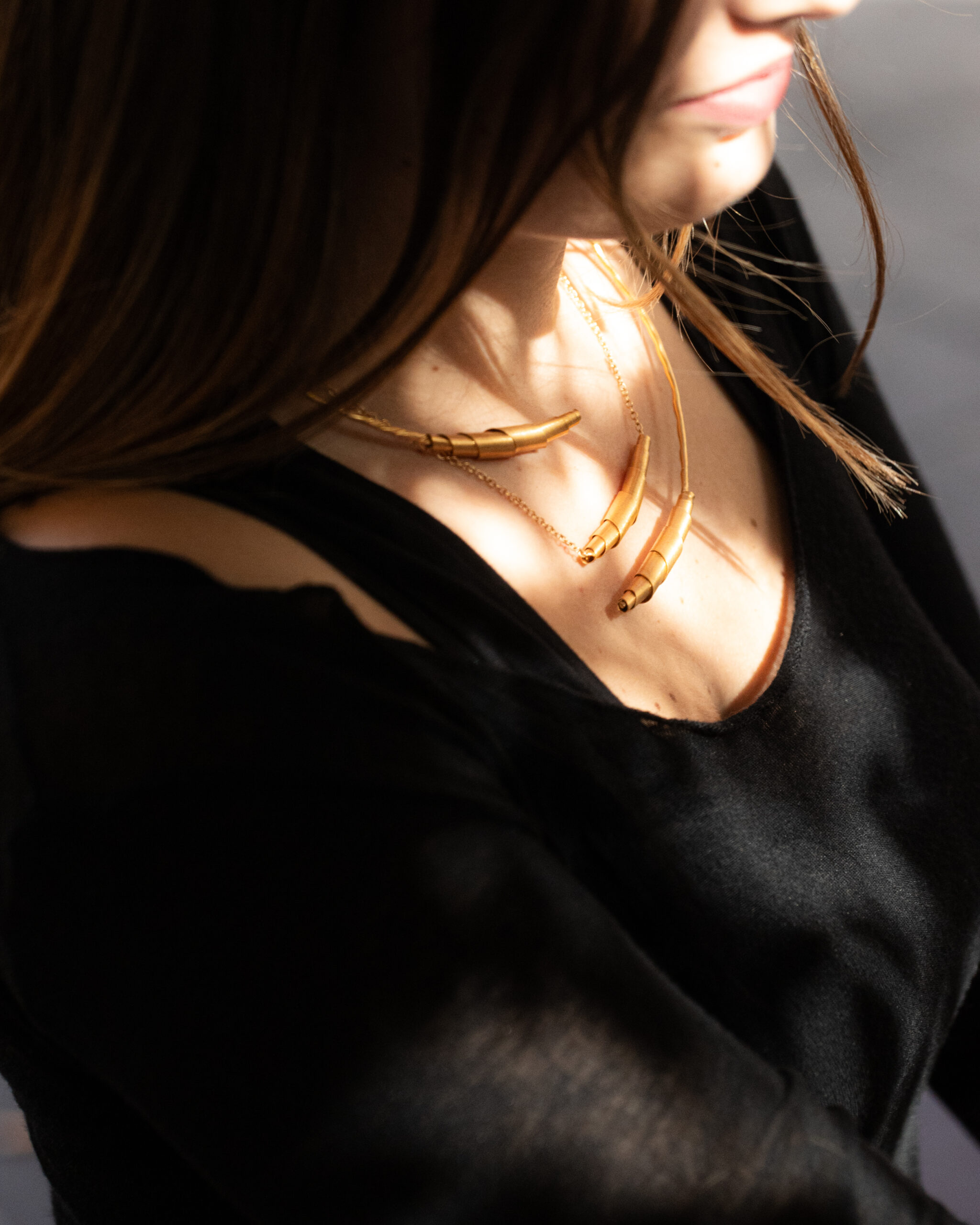 collana Shavings short della collezione Marte Design di Marte Gioielli