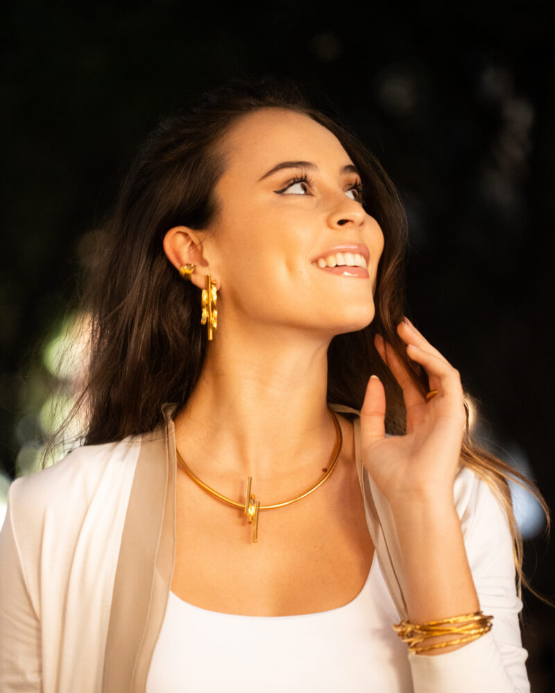 collana Rondine e orecchini Rondine della collezione Design di Marte Gioielli