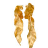 Gli orecchini Calipso slim della collezione Pazzià di Marte Gioielli sono gioielli artigianali fabbricati in bronzo con copertura oro 24k