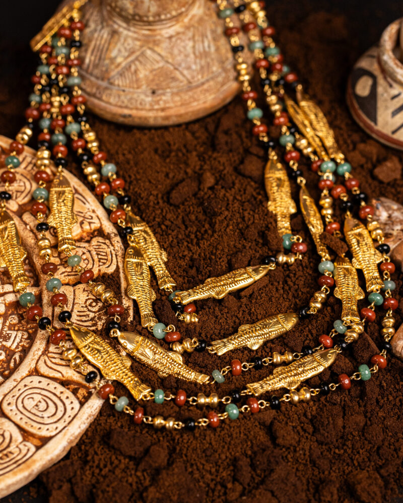 collana Pesci della collezione I Precolombiani di Marte Gioielli