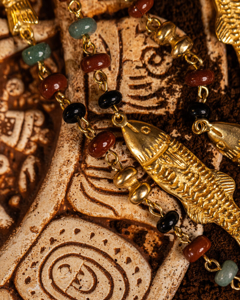 collana Pesci della collezione I Precolombiani di Marte Gioielli