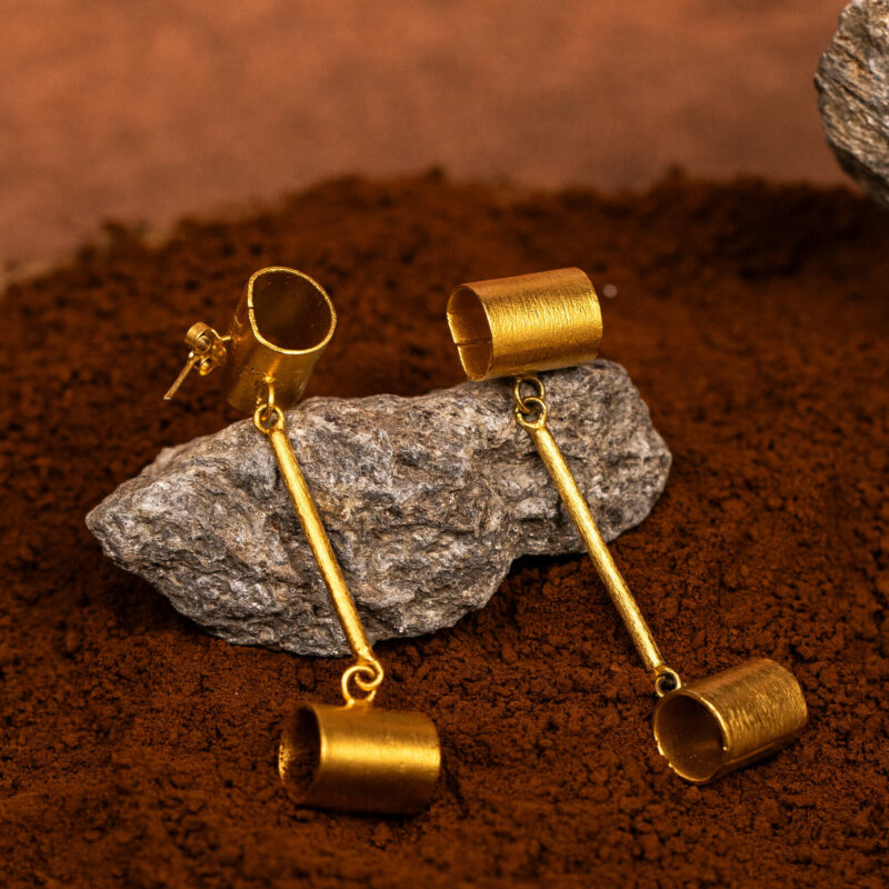 orecchini Double Tubeth della collezione Design di Marte Gioielli