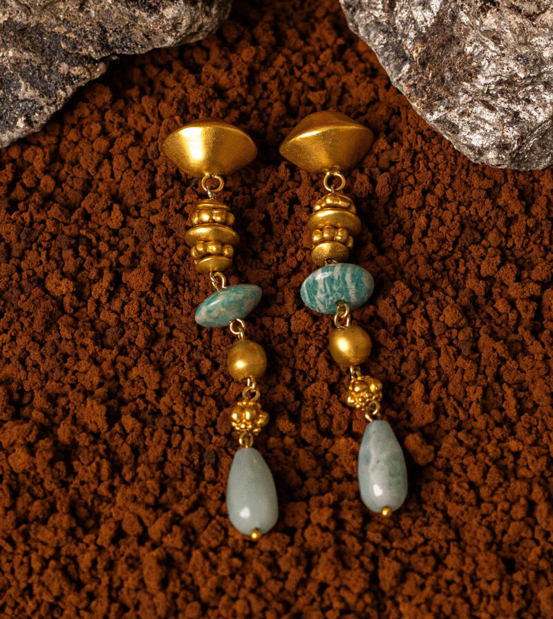 Orecchini Tayrona Amazzonite - immagine 3